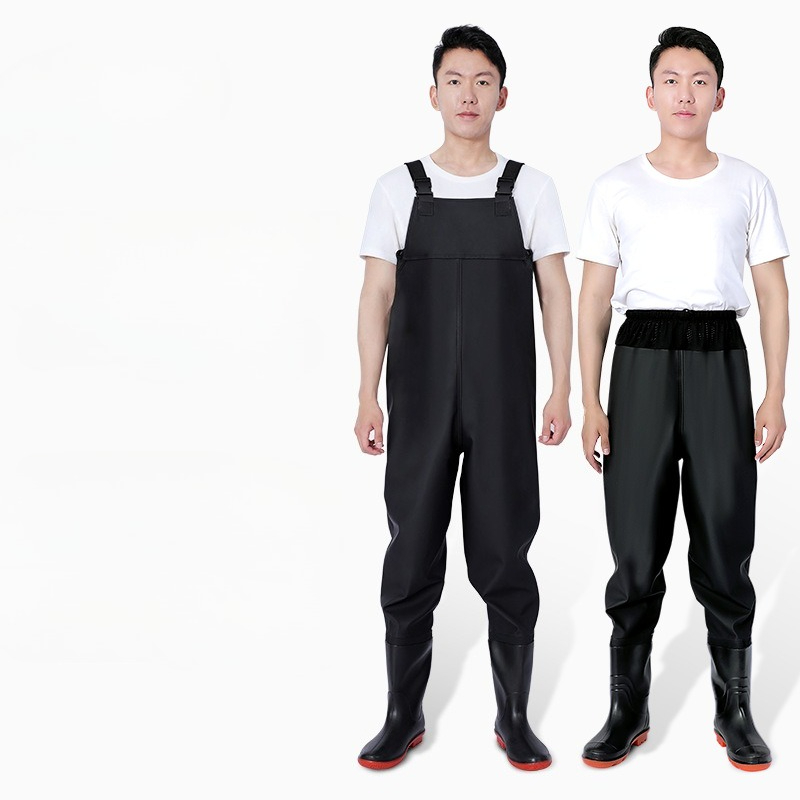 PVC Chest Waders with Boots Wa - Fishing Pants Waterproof ulasan dan harga