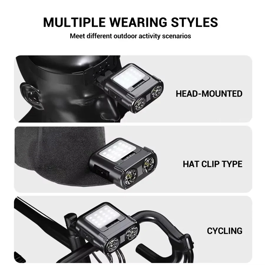 Sensor COB LED Headlamp Cap Cl - Fishing Hat ulasan dan harga