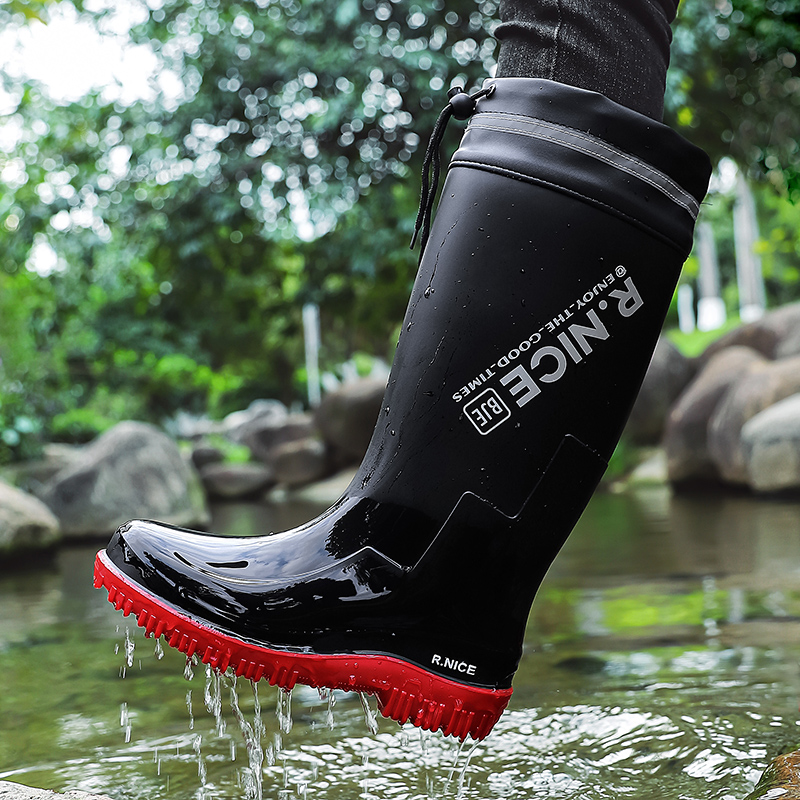 Men's Fashionable Outdoor Rain - Fishing Boots ulasan dan harga