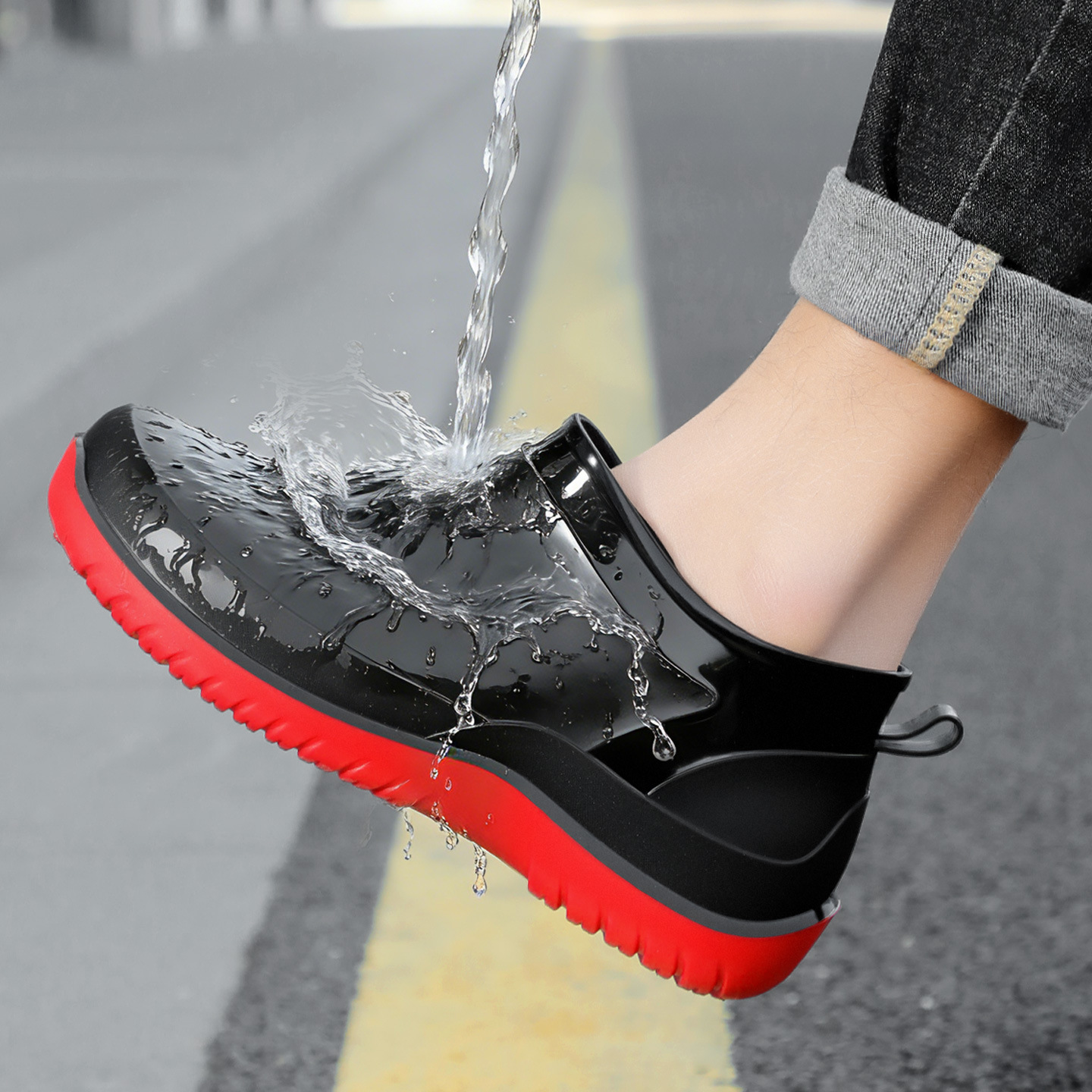 Rain boots Men's Waterproof Sh - Fishing Boots ulasan dan harga